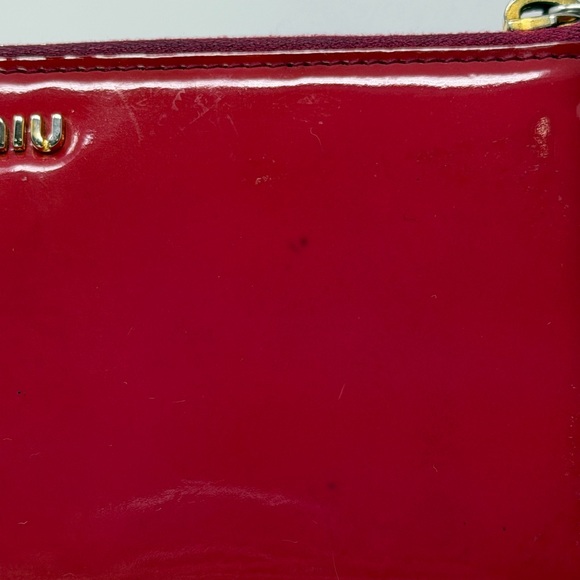 Miu Miu Patent Leather Red Wallet - Picture 7 of 7
